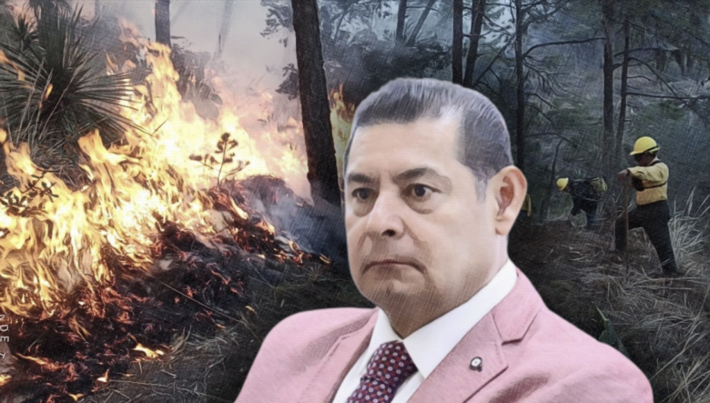 Equipo de Alejandro Armenta investiga los incendios provocados