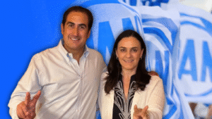 Manolo Herrera y Mónica Rodríguez cierran alianza por dirigencia PAN Puebla