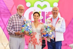MariElise Budib entrega 1.5 toneladas de tapitas a Fundación Una Nueva Esperanza