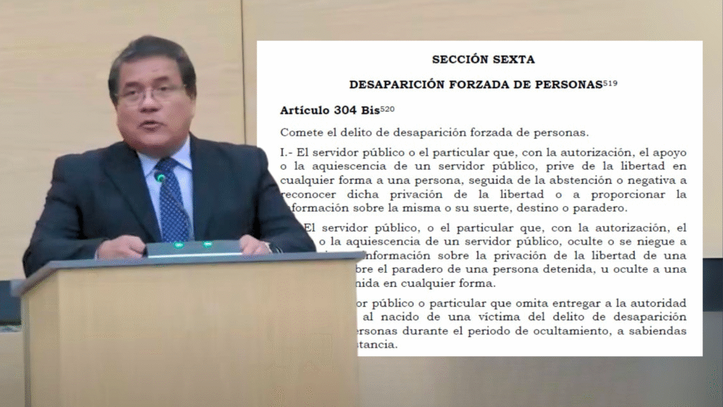 El artículo 304 Bis castiga a funcionarios que ocultan cuerpos o niegan información