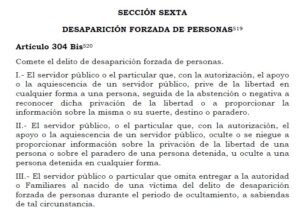 Esto dice el artículo 304 Bis del Código Penal.