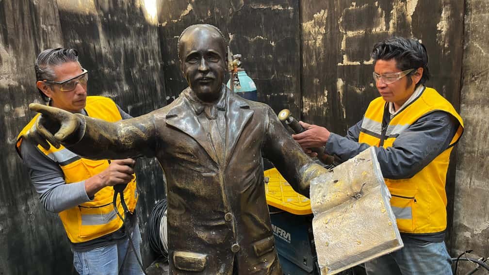 Trabajos incluyen limpieza, pátina y reposición de elementos faltantes.