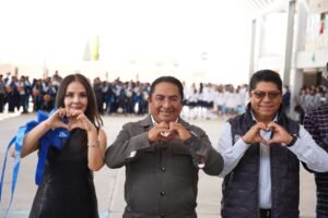 Ayuntamiento y Bienestar construyen domo en secundaria de Juan C. Bonilla