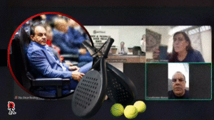 Cuauhtémoc Blanco, captado jugando pádel durante sesión de la Ley de Aguas