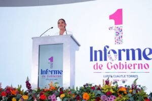 Lupita Cuautle destaca más de 15 mil apoyos alimentarios entregados a familias.